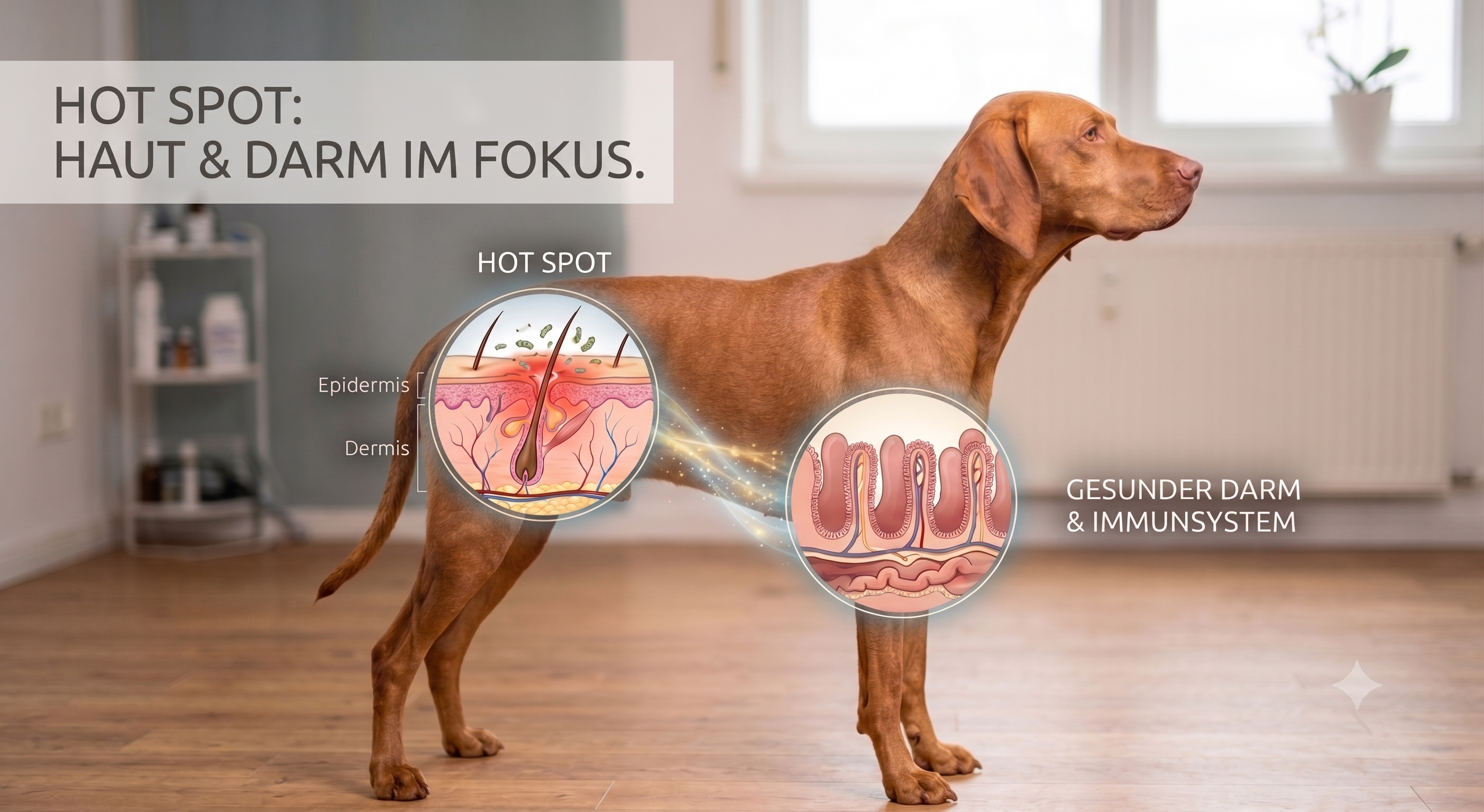 Hund kratzt sich – Auslöser für Hot Spots