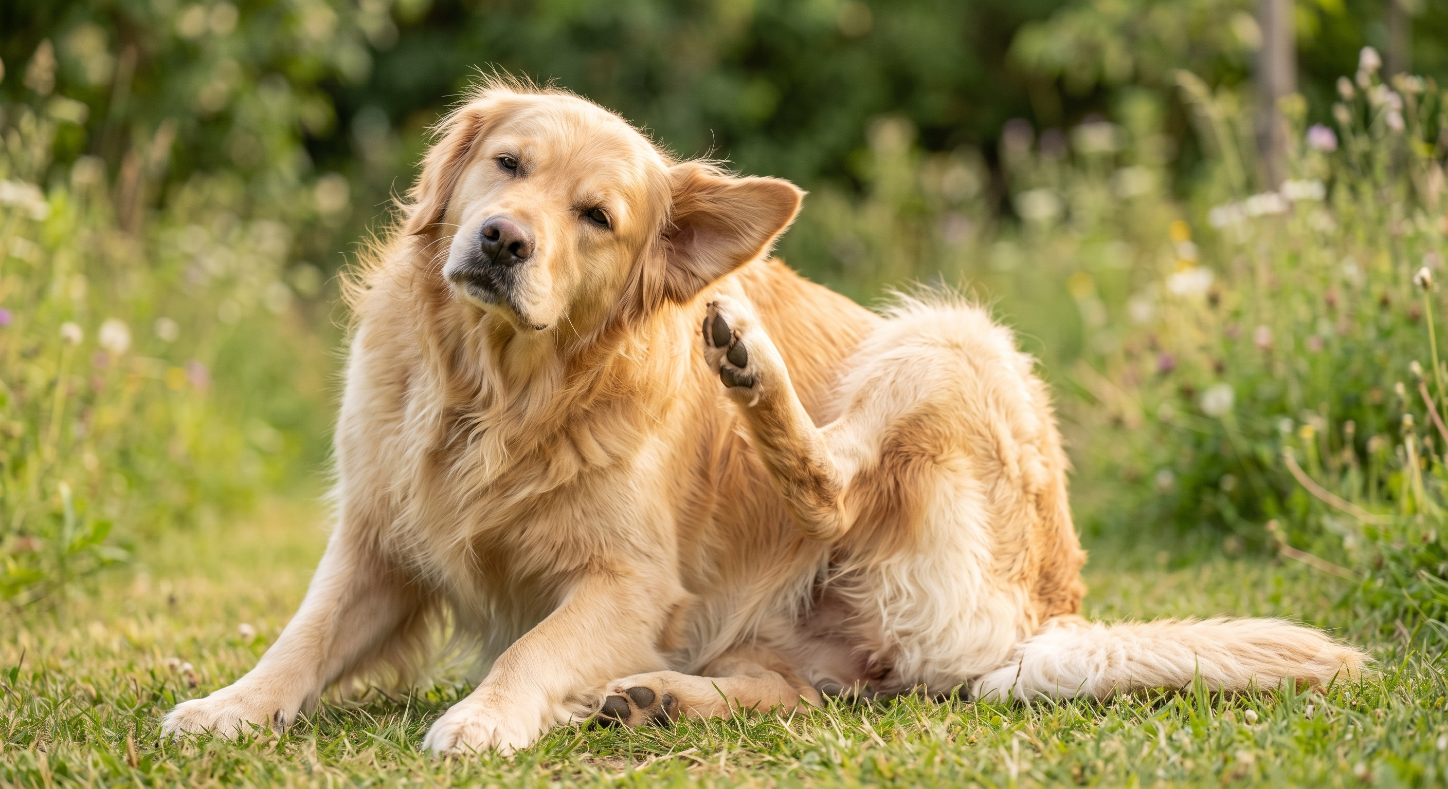 Hund kratzt sich – Hot Spot Auslöser